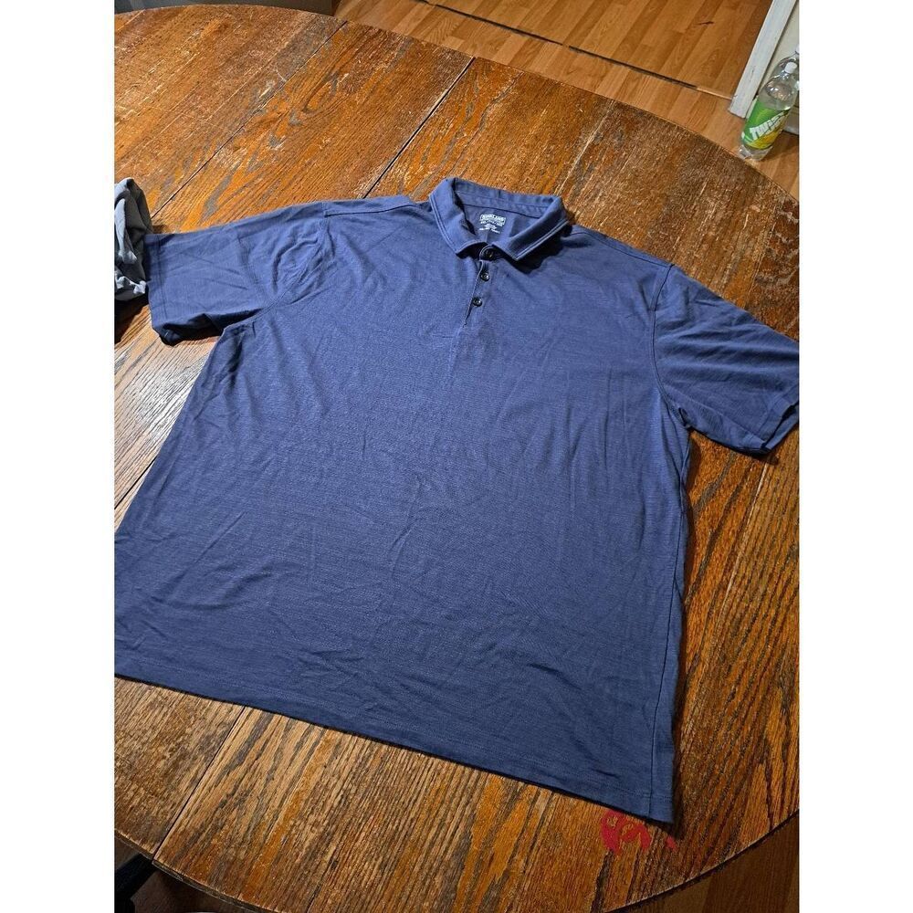 XXL Kirkland Signature Blue Short Sleeve Polo Shirt Casual Athleisure Athletic
